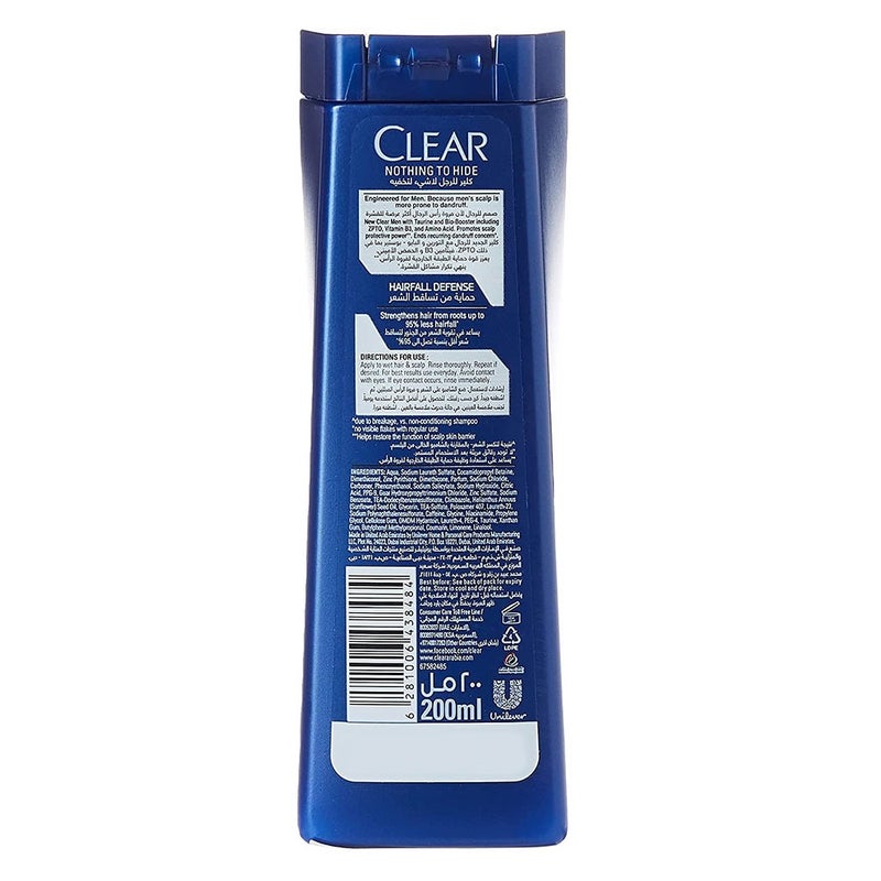 Clear Men Hair Fall Defense Anti- Dandruff 2 In 1 Shampoo + Conditioner 200 mL