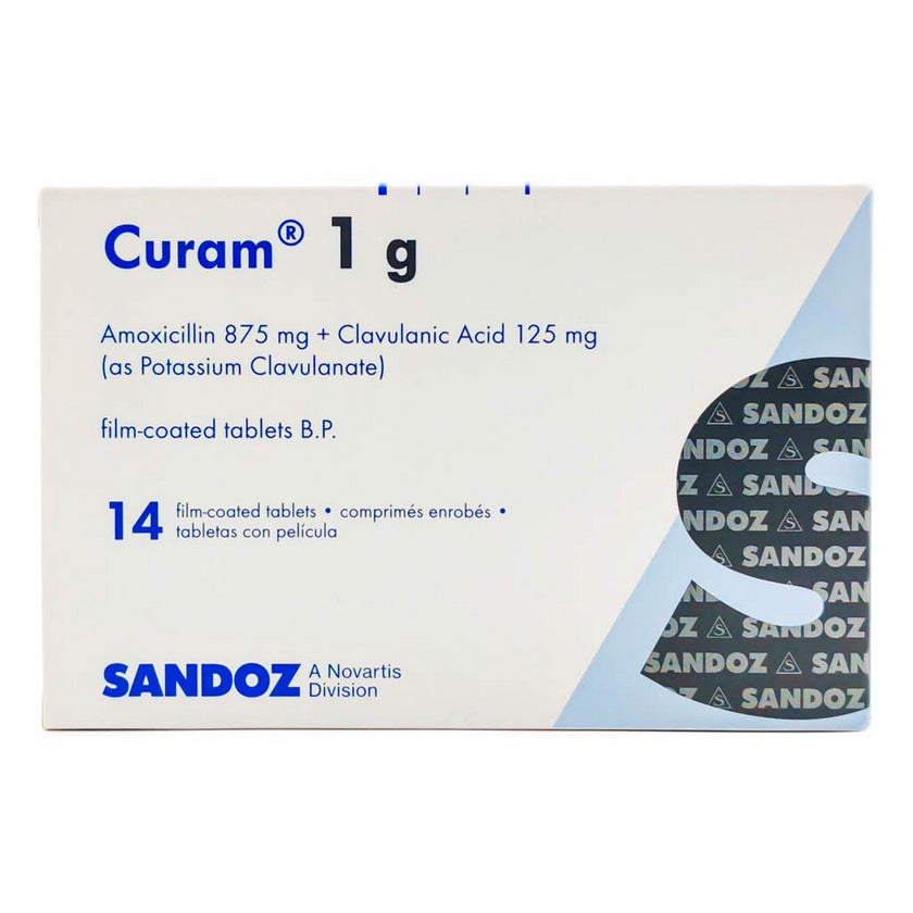 Curam 1g Film Coated Tablets, Pack of 14’s