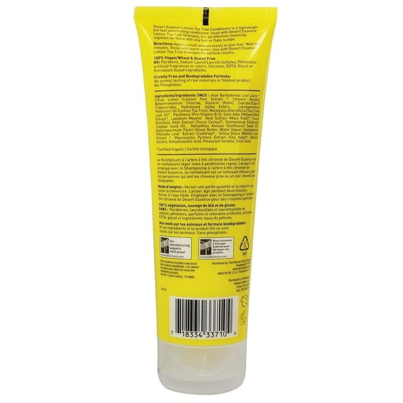 Desert Essence Lemon Tea Tree Conditioner 8 fl oz, 237 mL