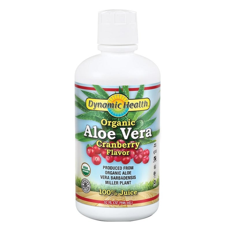 Dynamic Health Organic Aloe Vera Cranberry Flavor Juice 946 mL