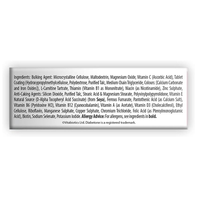 Vitabiotics Diabetone Original Nutritional Tablets, Pack of 30's