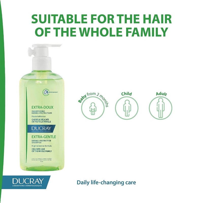 Ducray Extra-Gentle Dermo-protective Shampoo 400 mL