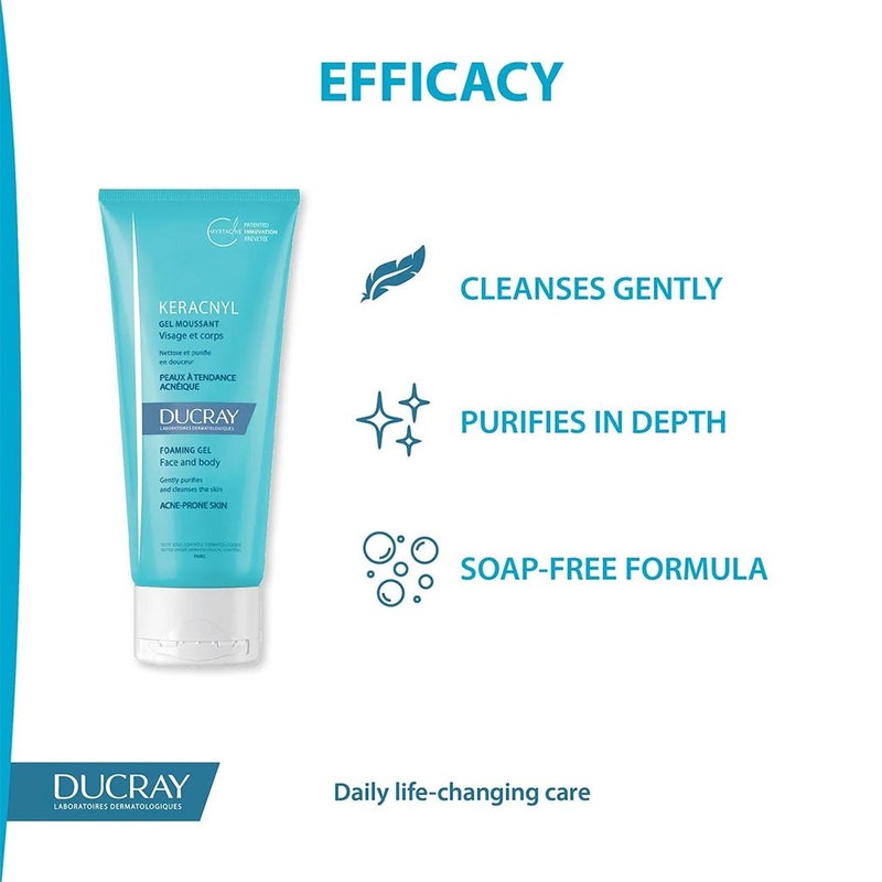 Ducray Keracnyl Foaming Gel 200 mL