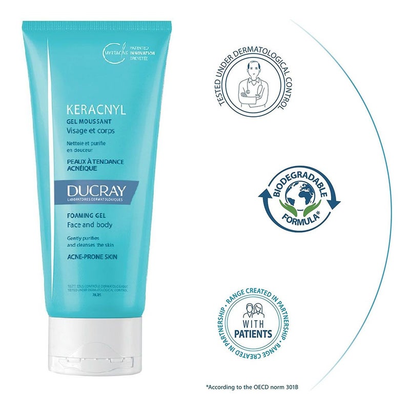Ducray Keracnyl Foaming Gel 200 mL