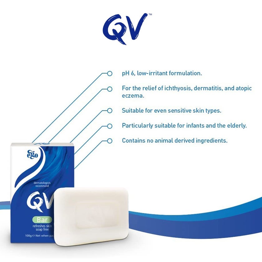 Ego QV Bar, Soap Free 100g