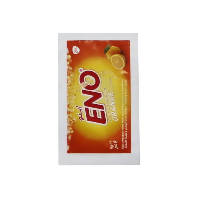 ENO Sachets For Indigestion And Heartburn Orange Flavour 5g, Pack of 10's
