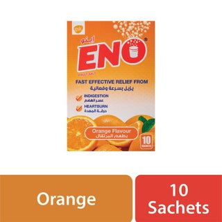 ENO Sachets For Indigestion And Heartburn Orange Flavour 5g, Pack of 10's