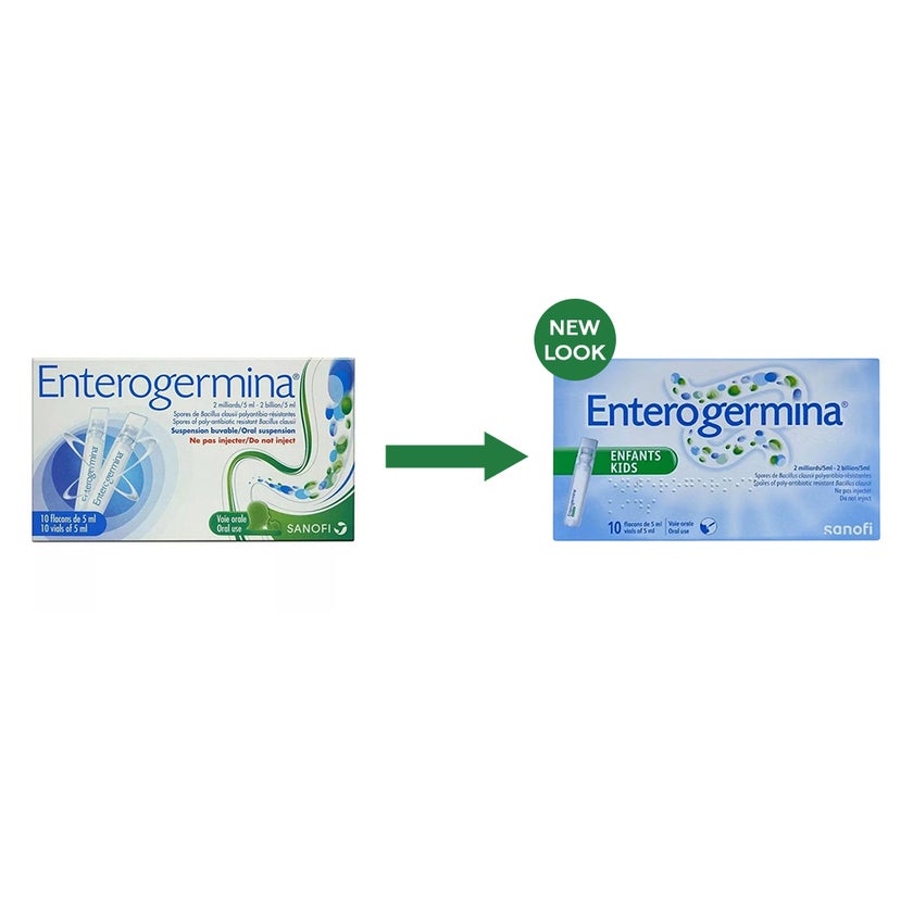 Enterogermina 2 Billion/5ml Oral Suspension Vials, Pack of 10's