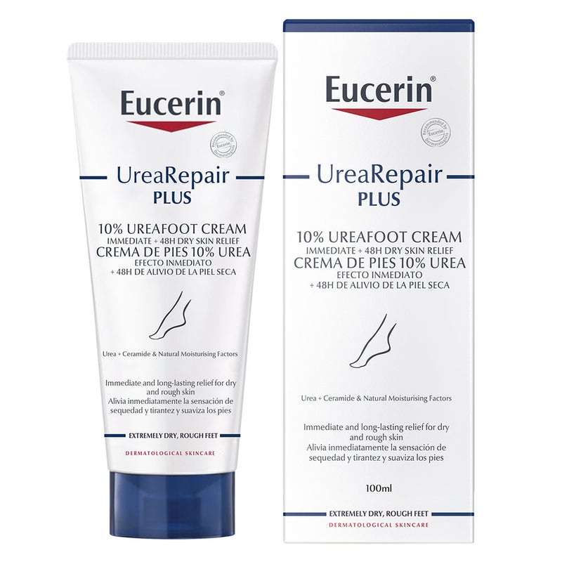 Eucerin UreaRepair Plus 10% Urea Intensive Foot Repair Cream For Dry & Rough Skin 100ml
