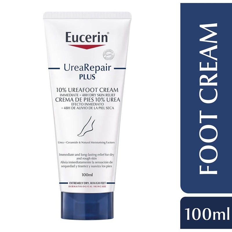 Eucerin UreaRepair Plus 10% Urea Intensive Foot Repair Cream For Dry & Rough Skin 100ml