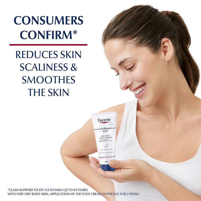 Eucerin UreaRepair Plus 10% Urea Intensive Foot Repair Cream For Dry & Rough Skin 100ml