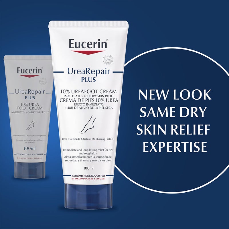 Eucerin UreaRepair Plus 10% Urea Intensive Foot Repair Cream For Dry & Rough Skin 100ml