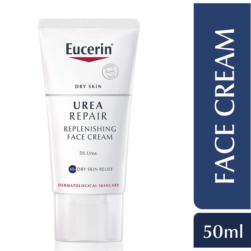 Eucerin UreaRepair 5% Urea Replenishing Face Cream For Dry Skin 50ml