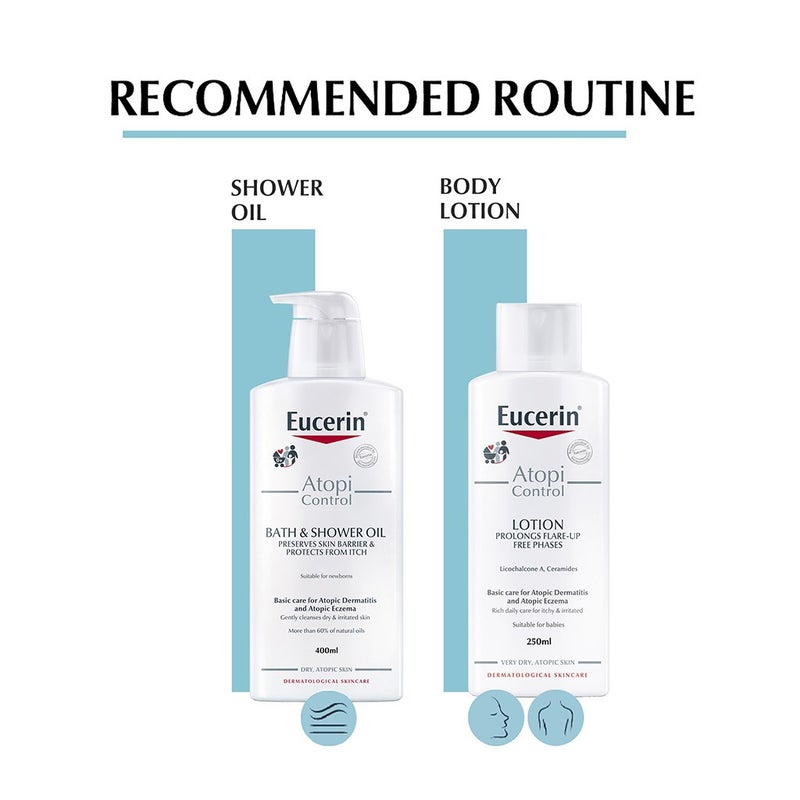 Eucerin AtopiControl Bath & Shower Oil For Atopic Dermatitis 400ml