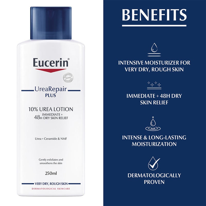 Eucerin UreaRepair Plus 10% Urea Lotion For Dry & Rough Skin 250ml