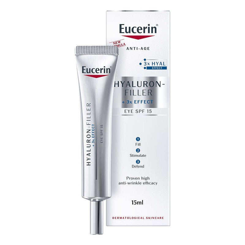 Eucerin Hyaluron-Filler 3x Effect Anti-Wrinkle SPF15 Eye Cream 15ml 