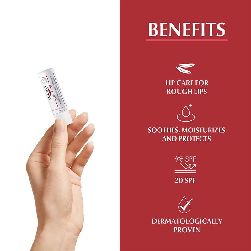 Eucerin Lip Soothing Active Stick For Dry & Chapped Lips 4.8g