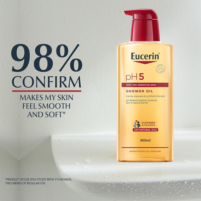 Eucerin pH5 Skin Protection Moisturizing Shower Oil For Very Dry & Sensitive Skin 400ml