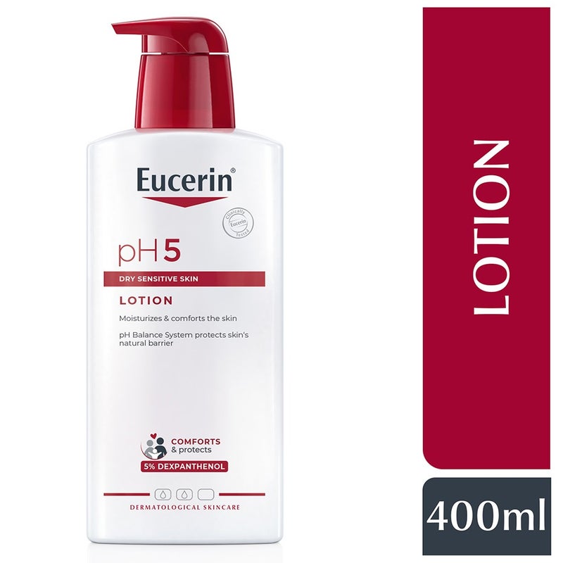 Eucerin pH5 Skin Protection Moisturizing Body Lotion For Allergy-prone, Dry & Sensitive Skin 400ml