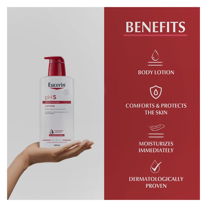 Eucerin pH5 Moisturizing Body Lotion For Dry & Sensitive Skin 400ml