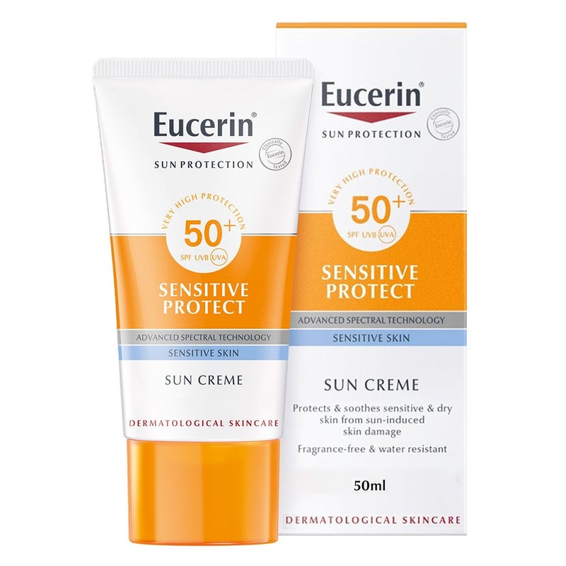 Eucerin Sun Sensitive Protect SPF50+ Sunscreen Cream For Sensitive & Dry Skin 50ml