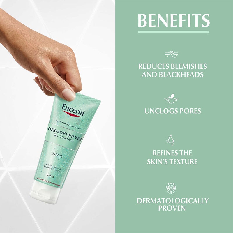 Eucerin Dermo Purifyer Oil Control Scrub For Blemish Prone Skin 100ml