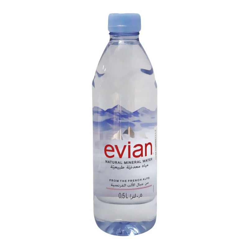 Evian Natural Mineral Water 0.5 L
