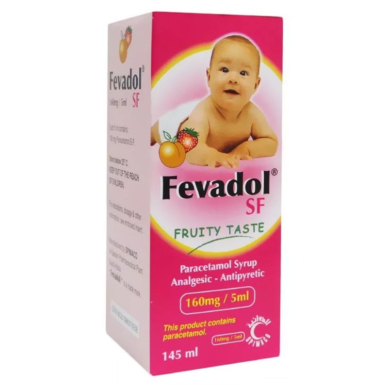 Fevadol SF 160 mg /5 mL Syrup 145 mL