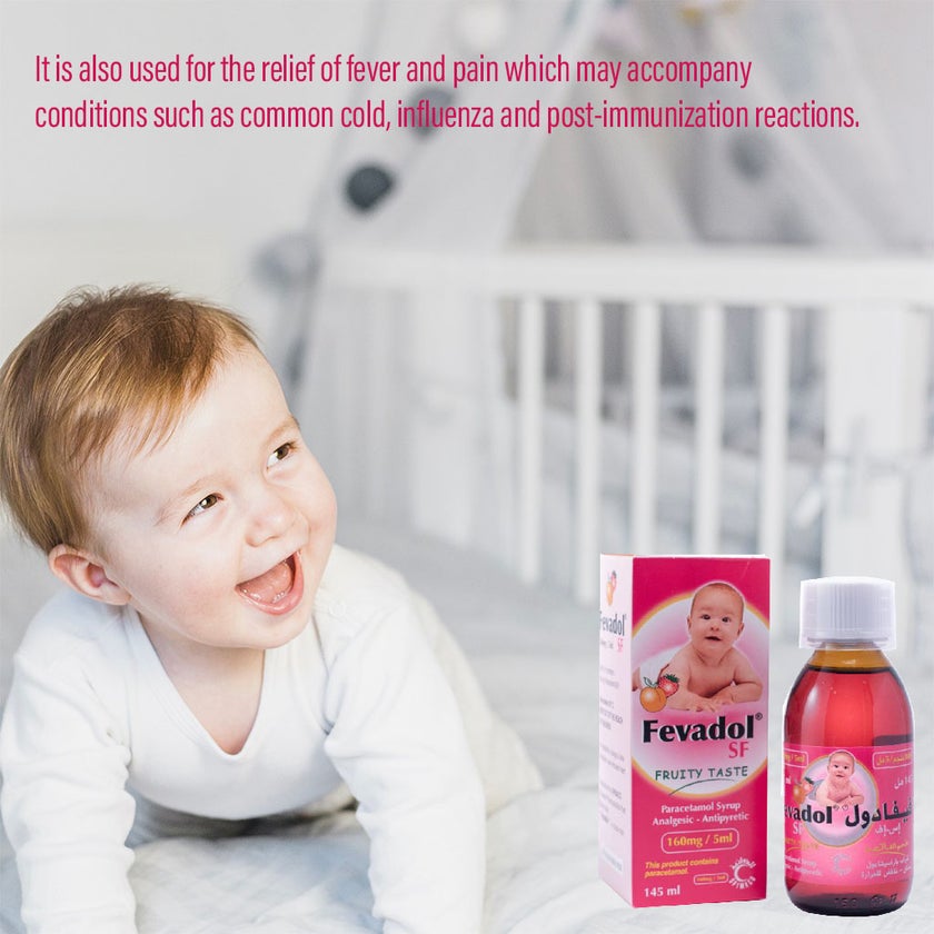 Fevadol SF 160mg/5ml Syrup 145ml