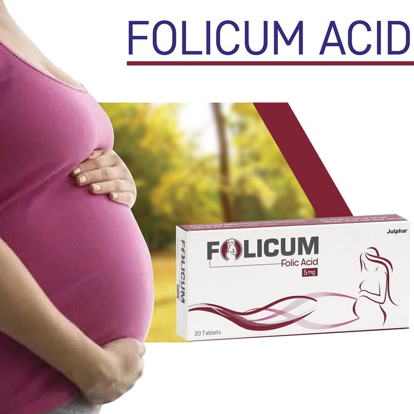 Folicum 5mg Tablets, Pack of 20's