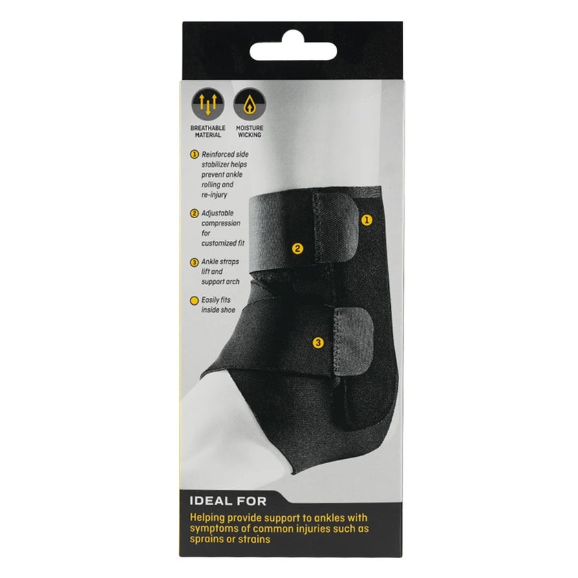 Futuro Sport Deluxe Adjustable Ankle Performance Stabilizer Left/Right - Black 