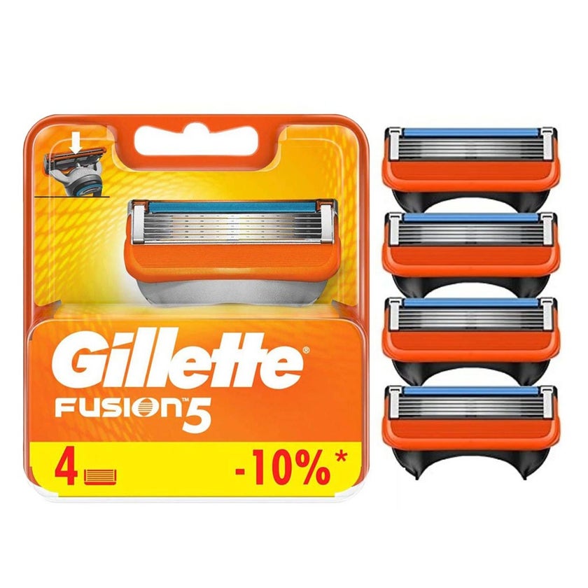 Gillette Fusion 5 Manual Razor Blade Refill For Smooth Long Lasting Shave, Pack of 4's