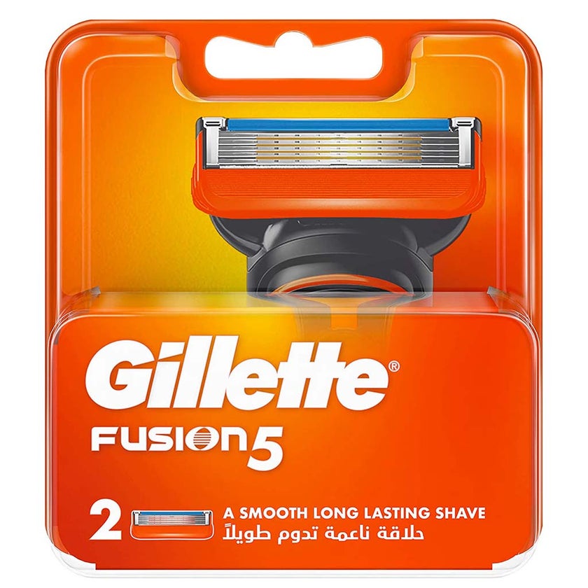 Gillette Fusion 5 Manual Razor Blade Refill For Smooth Long Lasting Shave, Pack of 2's