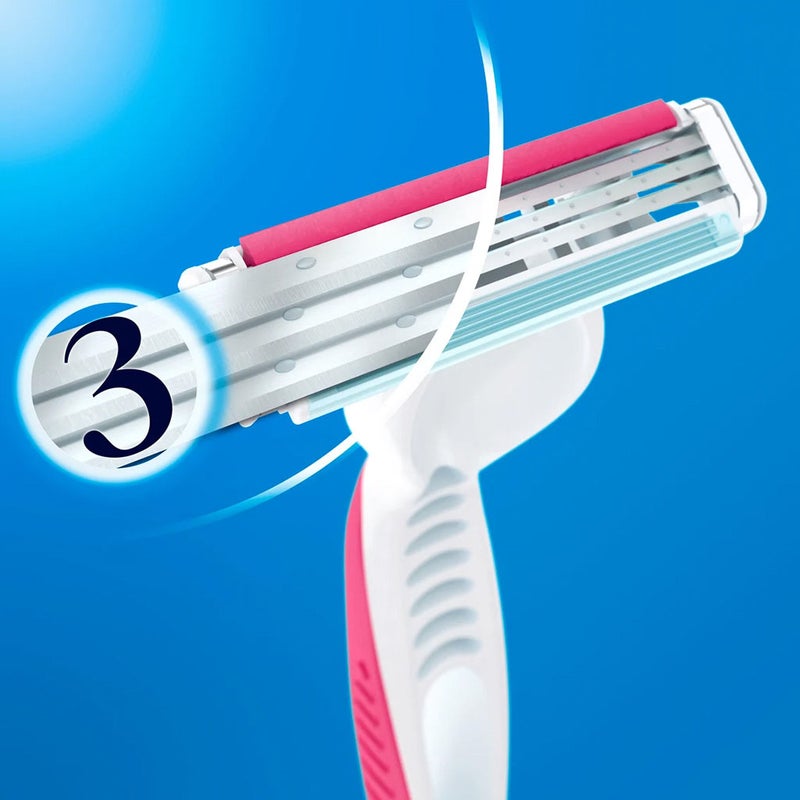 Gillette Simply Venus 3 Plus Disposable Razor For Women, Pack of 3's