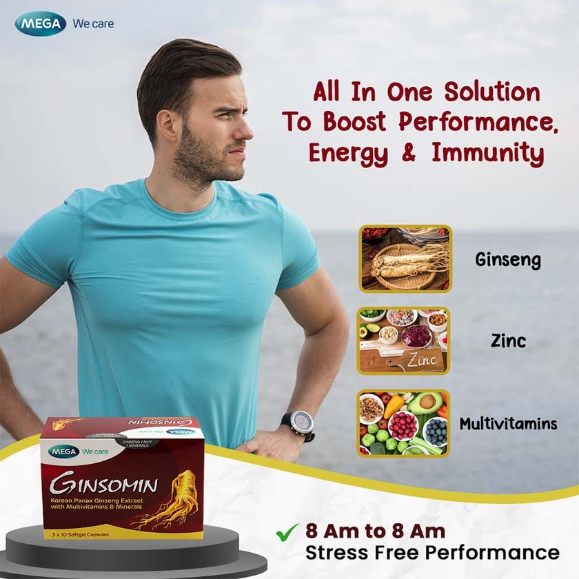 Mega We Care Ginsomin Capsules, Pack of 30's