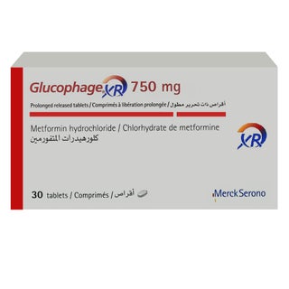 Glucophage XR 750mg Extended Release Tablets, Pack of 30's