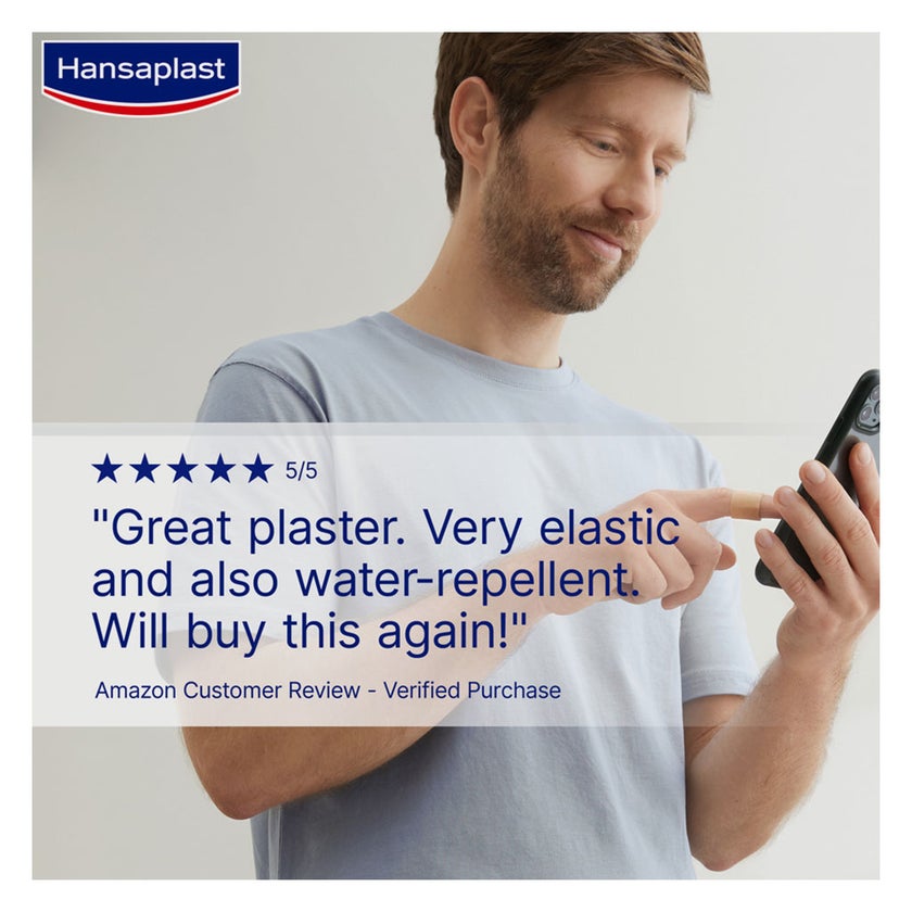 Hansaplast Water Repellent Finger Strips Elastic Plasters, Pack of 16’s