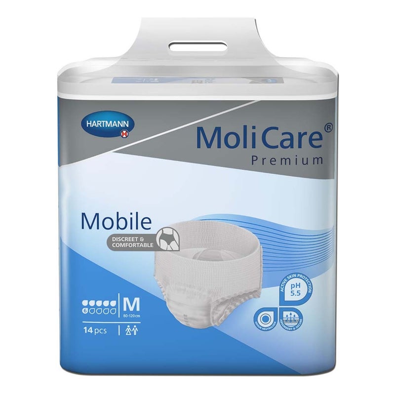 Hartmann Molicare Premium Adult Pull Up Pant Diapers 80 x 120cm Medium, Pack of 14's