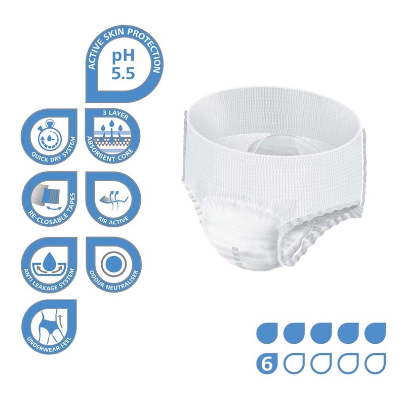 Hartmann Molicare Premium Adult Pull Up Pant Diapers 80 x 120cm Medium, Pack of 14's