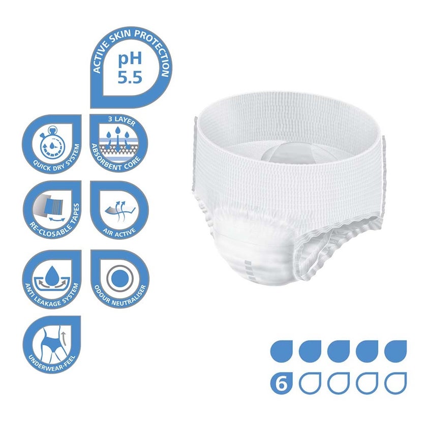 Hartmann Molicare Premium Adult Pull Up Pant Diapers 100 x 150cm Large, Pack of 14's