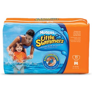 Huggies Little Swimmers Baby Swim Pants, Medium Size, 11-15Kg, Pack of 11's