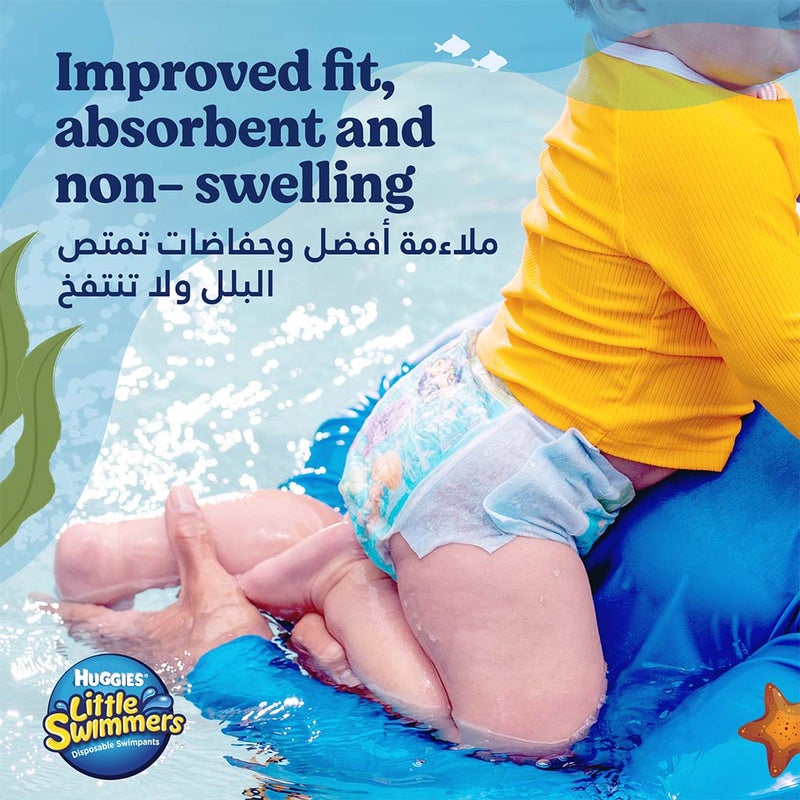 Huggies Little Swimmers Baby Swim Pants, Medium Size, 11-15Kg, Pack of 11's
