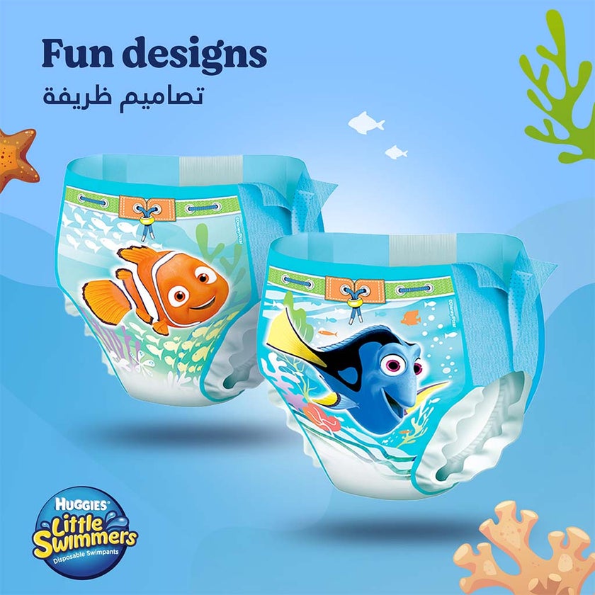 Huggies Little Swimmers Baby Swim Pants, Medium Size, 11-15Kg, Pack of 11's