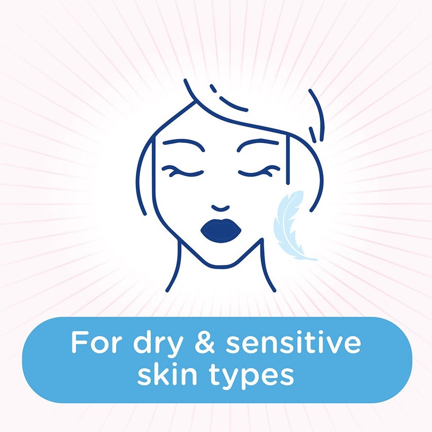 Johnson's Moisturising & Cleansing Makeup Remover Facial Micellar Wipes For Dry Skin, Pack of 25's