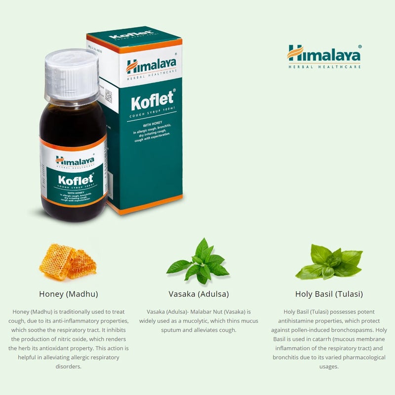 Himalaya Koflet Cough Syrup 100 mL
