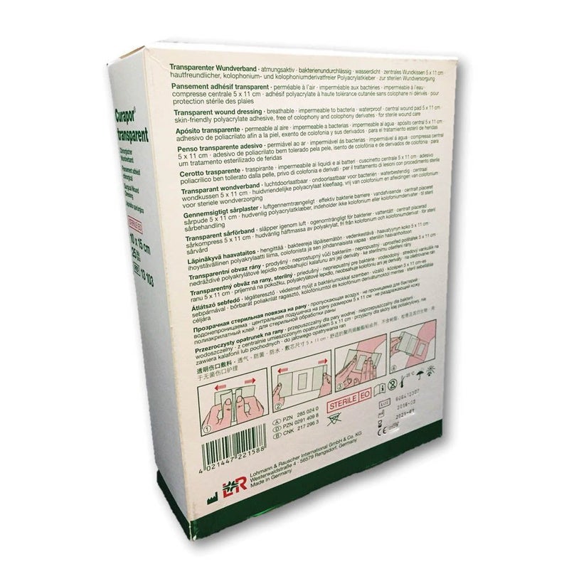 LR Curapor Transparent Sterile Surgical Dressing 10 x 15 cm 25's