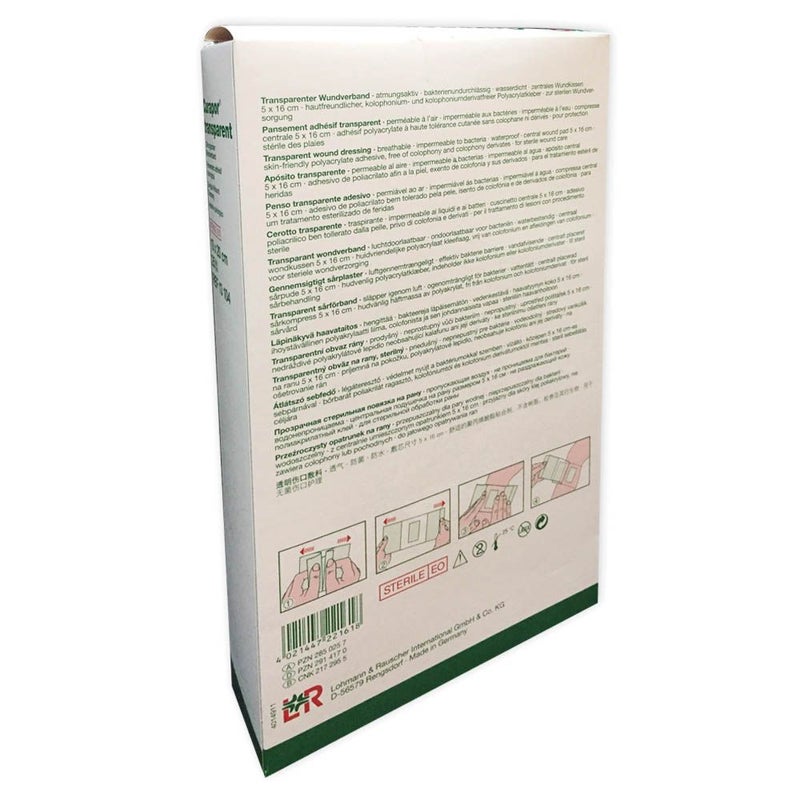 LR Curapor Transparent Sterile Surgical Dressing 10 x 20 cm 25's
