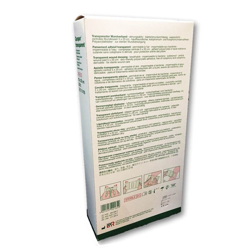 LR Curapor Transparent Sterile Surgical Dressing 10 x 25 cm 25's