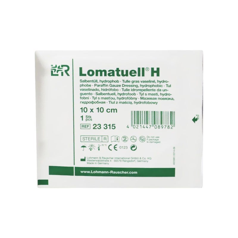 Lohmann & Rauscher Lomatuell H Paraffin Gauze Dressing 10 x 10 cm 10's