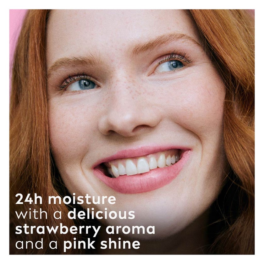 Labello 24H Moisture Strawberry Shine Lip Balm 4.8g - Red Tint